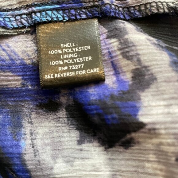 Simply Vera Wang Women's Roll Tab Print Pullover Boho Sheer Blouse Plus Size 2x - Picture 7 of 8